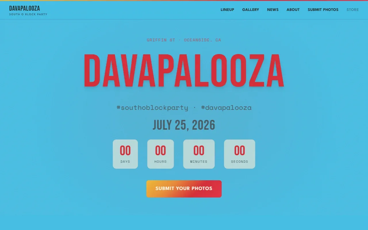 Screenshot of Davapalooza