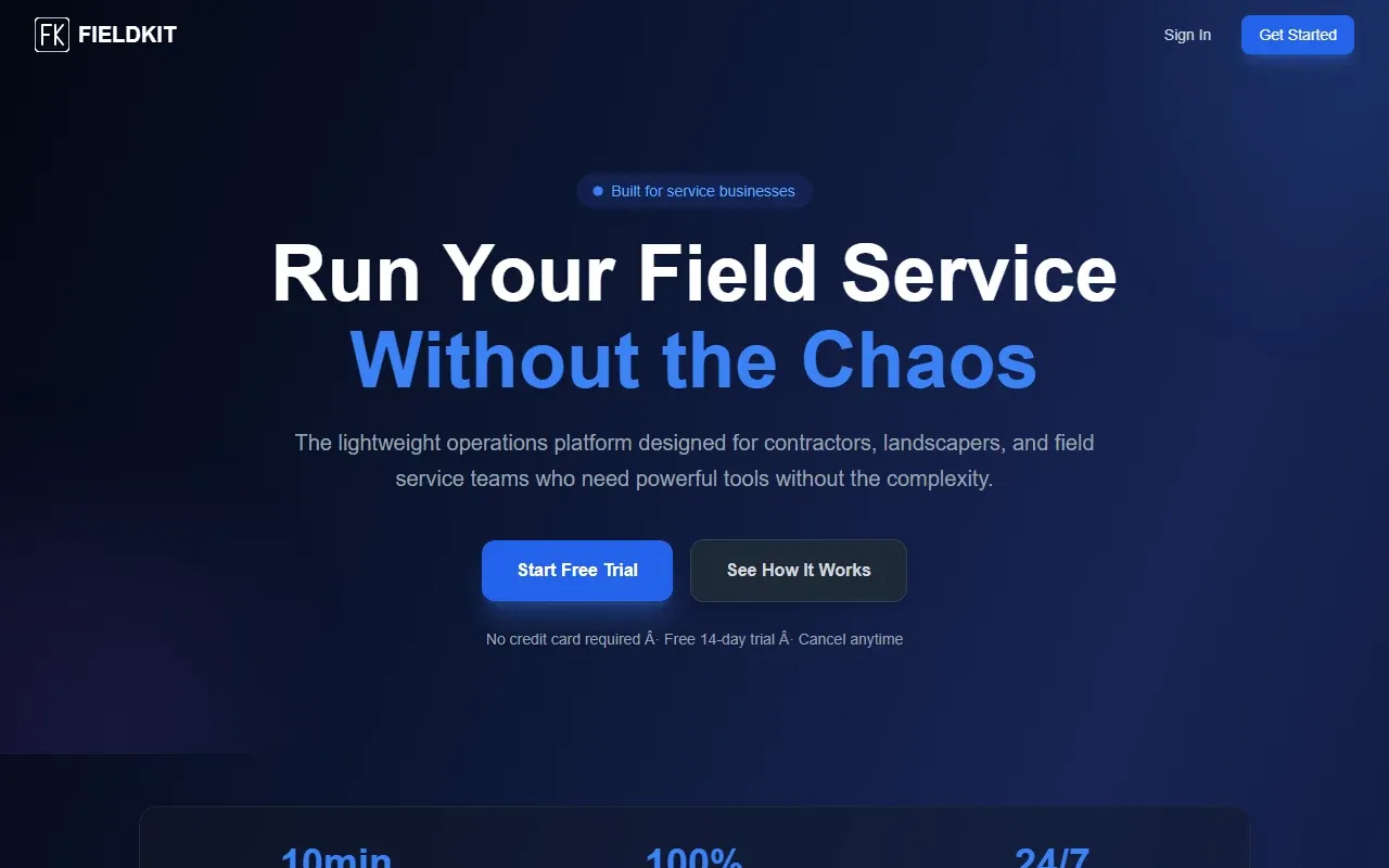 Screenshot of FieldKit