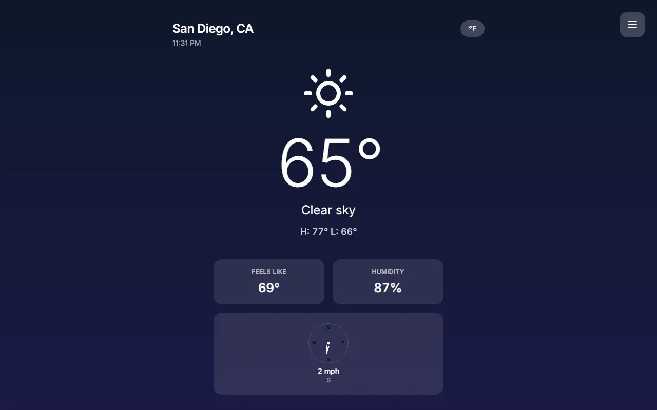 Screenshot of WX